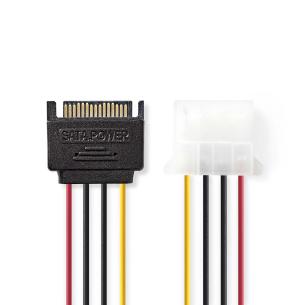 plastikpose forskellige pvc runde m 20 0 guldplateret hun molex han 15-pin sata strmkabel intern