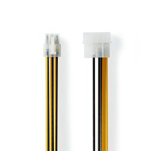 plastikpose sort gul pvc runde m 20 0 guldplateret han express pci han molex strmkabel intern