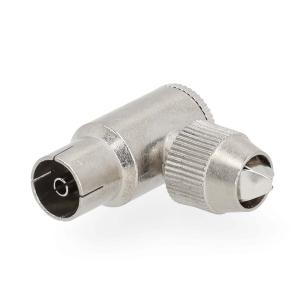 plastikpose stk 2 slv metal mm 0 7 kabeldiameter skru ohm 75 nikkelplateret hun vinklet stik coax iec