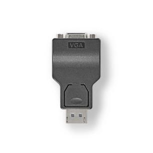 box sort abs abs lige nikkelplateret hun vga han displayport adapter displayport