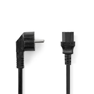 blister sort pvc runde m 00 2 nikkelplateret lige vinklet iec-320-c13 han jord sidebens med stikprop strmkabel