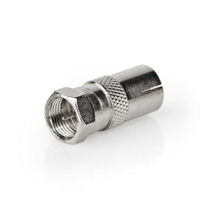 box stk 1 slv metal lige ohm 75 nikkelplateret hun coax f-han adapter antenne satellit