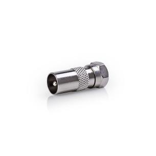 box stk 1 slv metal lige ohm 75 nikkelplateret han coax f-han adapter antenne satellit
