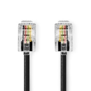 sort gennemsigtig rj10 kabeltype rullet kabeludformning m 00 5 hanstik 4p4c rj10 hanstik 4p4c rj10 kabel telecom