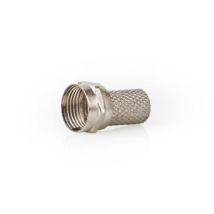 plastikpose stk 25 slv alloy zinc mm 5 7 kabeldiameter til sl ohm 75 nikkelplateret han lige f-connector