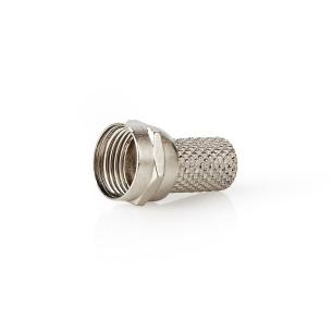 plastikpose stk 25 slv alloy zinc mm 4 7 kabeldiameter til sl ohm 75 nikkelplateret han lige f-connector