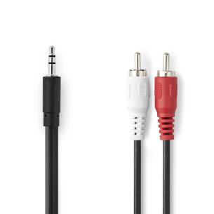 box sort runde m 00 3 nikkelplateret hanstik rca 2x hanstik mm 5 3 kabel audio stereo