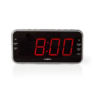 sort 2 alarmer antal timer sleep funktion snooze fm am input audio mm 5 3 1x display led radio vkkeur digital nedis