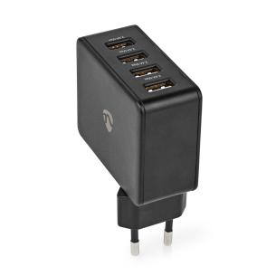 output spnding single w 24 kabel uden usb-a 4x 4 output antal a 4 2 2x a 0 1 2x hurtigopladningsfunktion vgoplader nedis