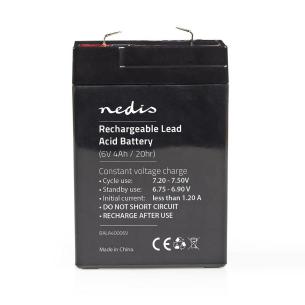 mm 101 mm 47 mm 70 mah 4000 v 6 opladningsbar bly-syre blybatteri genopladeligt nedis