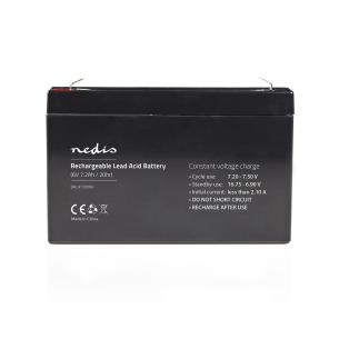 mm 95 mm 34 mm 151 mah 7200 v 6 opladningsbar bly-syre blybatteri genopladeligt nedis