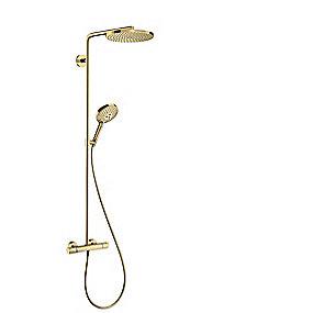 guld-optik poleret 1jet showerpipe powderrain 240 s select raindance hansgrohe