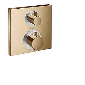 bronze brstet udtag 2 til afsprring med indbygning til termostat square ecostat hansgrohe