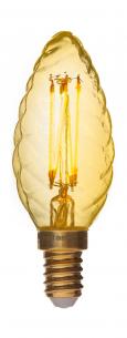 e14 120lm 922 5w 2 gold krystalkerte led danlamp