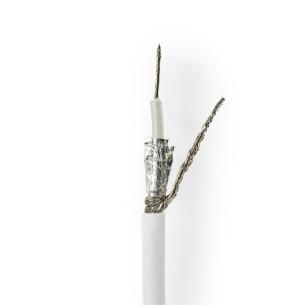rulle hvid pvc runde m 0 100 eca afskrmet dobbelt ohm 50 u rg58c kabel coax