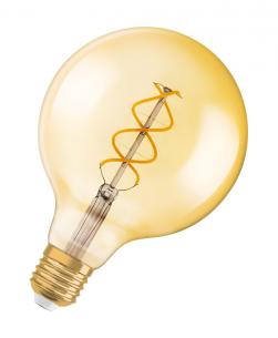 dmpbar guld e27 25w 820 5w 4 spiral globe led 1906 vintage osram
