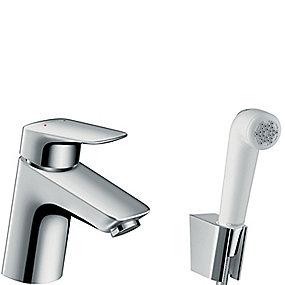 krom bidette med hndvaskarmatur logis hansgrohe