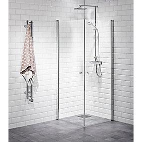 dr 1 lige easyclean glas klart hrdet 6mm aluprofil justerbar 99x200 svingdr vetro