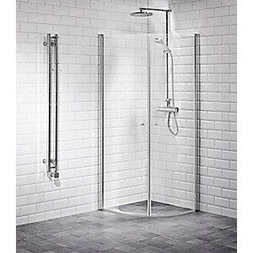 dr 1 buet easyclean glas klart hrdet 6mm aluprofil justerbar 89x200 svingdr vetro