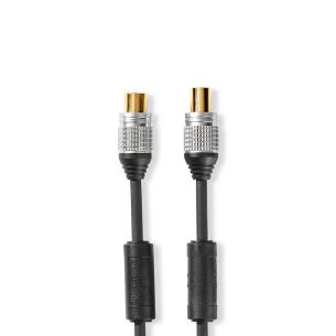 plastikske anthracite pvc runde m 0 10 afskrmet dobbelt ohm 75 guldplateret hun coax iec han coax iec cable coax