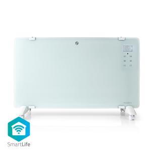 hvid termostat c 35 - 15 display led wi-fi 2000w elradiator smartlife nedis
