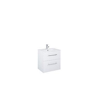 hjglans hvid vask skuffer 2 mbelskab cm 60 image