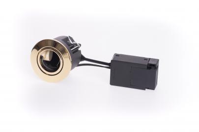 messing - ip44 230v downlight 87mm gu10 opti diospot