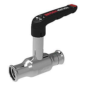 stl rustfrit press-press hndtag og spindel hj med dn15 mm 18 kuglehane flow full ballofix broen
