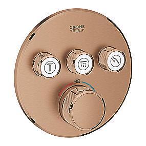 sunset warm brstet ventiler 3 med termostat forplade brus smartcontrol grohtherm grohe