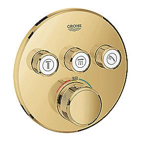 sunrise cool poleret ventiler 3 med termostat forplade brus smartcontrol grohtherm grohe