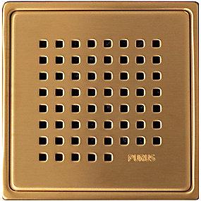 farvet messing stl rustfrit coated pvd 150x150mm ramme rist chess purus