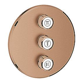 sunset warm brstet st kontrol volume triple forplade smartcontrol grohtherm grohe