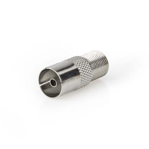 box stk 1 slv metal lige ohm 75 nikkelplateret hun coax hun f adapter antenne satellit