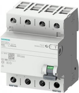 rel hpfi - b type 30ma 4p 63a dc ac fejlstrmsafbryder siemens