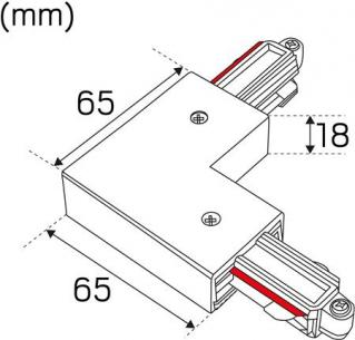 sort ydre 1-faset l-tilslutning