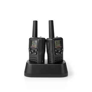 sort hovedtelefonudgang inkluderet opladningsstation timer 6 til op vox ptt 8 kanaler frekvens km 10 til op hndst 2 set walkie-talkie nedis
