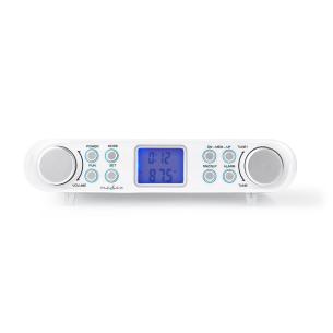hvid dmper automatisk med display stationer forudindstillede 30 under-cabinet-radio fm-radio nedis