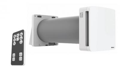 hvid remote 160 eco varmegevinding med ventilator 160mm unoklima klimair