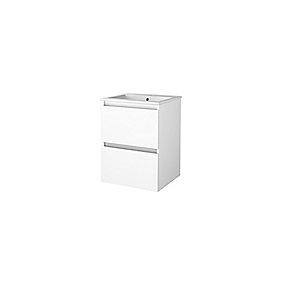 hjglans hvid grebsfri 50x46cm hndvask med mbelst basicline sanibell