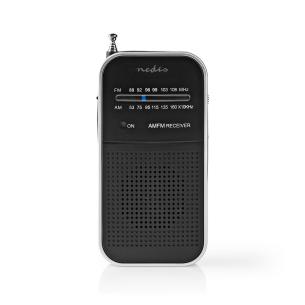 aluminium sort hovedtelefonudgang skrm hvid sort w 5 1 analog batteri fm am design brbart fm-radio nedis