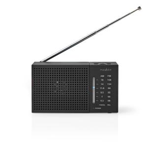 sort hovedtelefonudgang skrm hvid sort w 5 1 analog batteri fm am design brbart fm-radio nedis