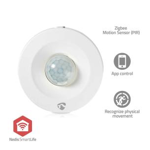 hvid ios android mned 12 batteritid maks m 5 detektoromrde 120 detektorvinkel ip20 batteri zigbee sensor bevgelses smartlife nedis