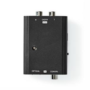 sort manual hun rca 2x udgang tilslutninger hunstik toslink 1x hun rca pdif s 1x indgang tilslutninger 1-veje converter audio digital