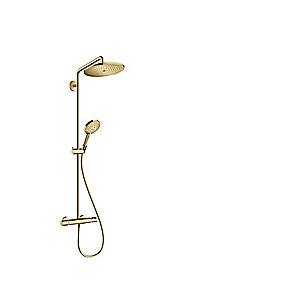 guld-optik poleret 3jet 120 s select raindance hndbruser med showerpipe 280 s select croma hansgrohe