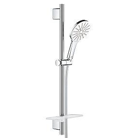 starlight-krombelgning vgholdere med 600mm hvid brusestangst smartactive rainshower grohe