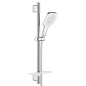 mm 750 1 bruserslange silverflex vgholdere med 600mm brusestang med brusestangst cube smartactive rainshower grohe