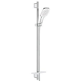 mm 750 1 bruserslange silverflex vgholdere med 900mm brusestang med brusestangst cube smartactive rainshower grohe