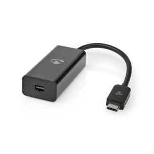plastikpose sort pvc nikkelplateret runde m 20 0 displayport mini han type-c usb 1 gen 2 3 usb usb-adapter