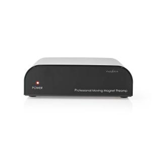 sort automatisk pladespiller phono kanaler 2 rca 1x udgang tilslutninger rca 1x indgang tilslutninger forforstrker nedis