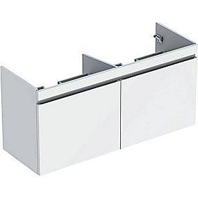 hvid blankpoleret 2skuffer 1230x606x446mm vaskeskab plan renova geberit